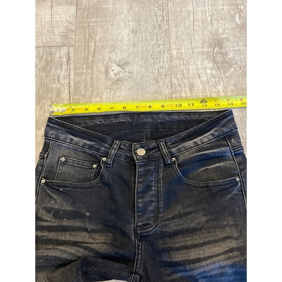 Amiri Mens‎ Black Denim Angel Embroidered Slim Fit Jeans Size 28 - Picture 10 of 10